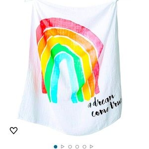 Lulujo Baby first year milestone rainbow blanket/swaddle